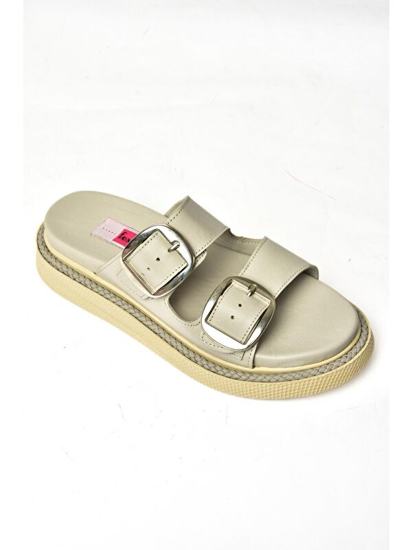 P5400332 Gri Kadın Terlik - Görsel 3