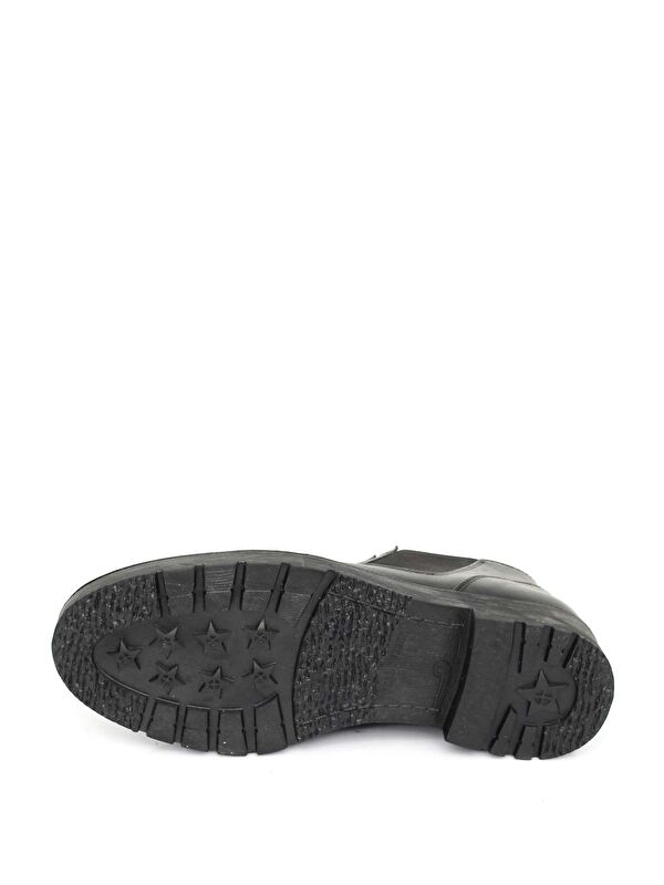 Hakiki Deri Yuvarlak Burun Kauçuk Taban Lastikli Günlük Erkek Bot 01206 - Görsel 7