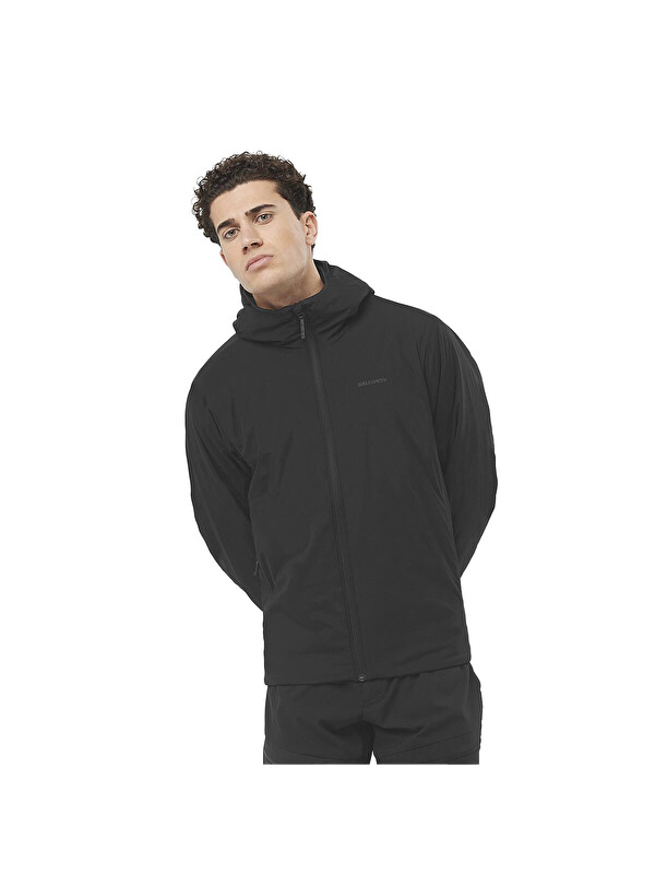 Salomon Mountain Flex Hooded Erkek Siyah Outdoor Ceketi