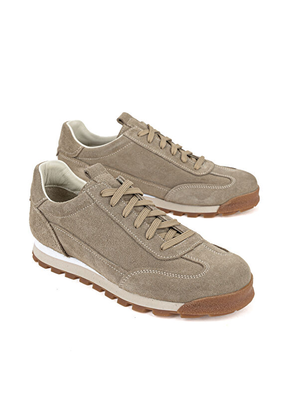 Ziya Ayakkabi Bej Ziya Ayakkabi Hakiki Erkek Deri Sneaker 1611026Z1030