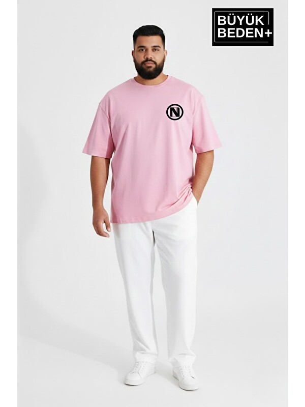 Süperlife Erkek Büyük Beden N Baskılı 3xl-6xl Bisiklet Yaka Tshırt SPR26BTS510-19
