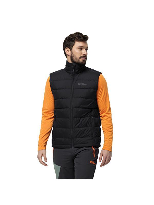 Jack Wolfskin Ather Down Vest Erkek Siyah Yelek