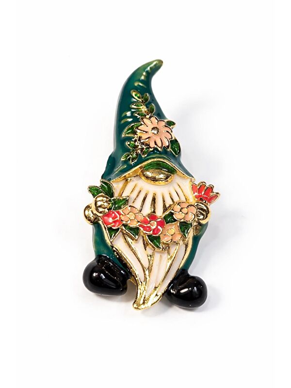 New Obsessions Gnome Büyük Şapkalı Cüce Broş
