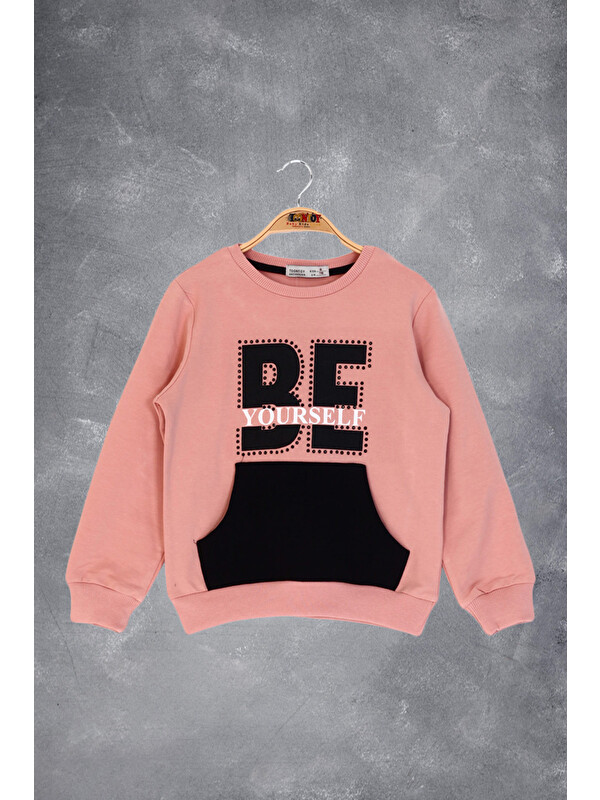 Toontoykids Kız Çocuk Be Yourself Baskılı Sweatshirt