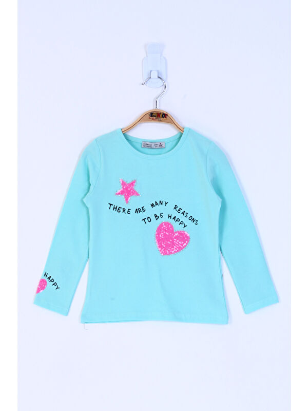 Toontoykids Kız Çocuk Pul İşlemeli Sweatshirt