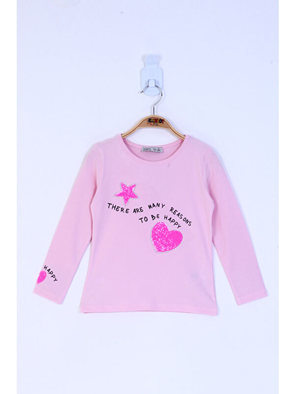 Toontoykids Kız Çocuk Pul İşlemeli Sweatshirt