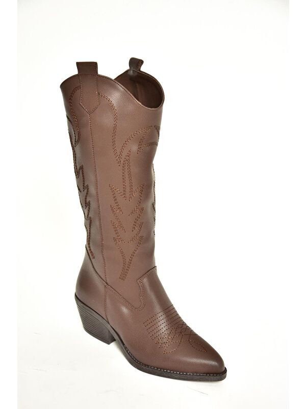 T4044012 Kahverengi Kadın Çizme - Görsel 5