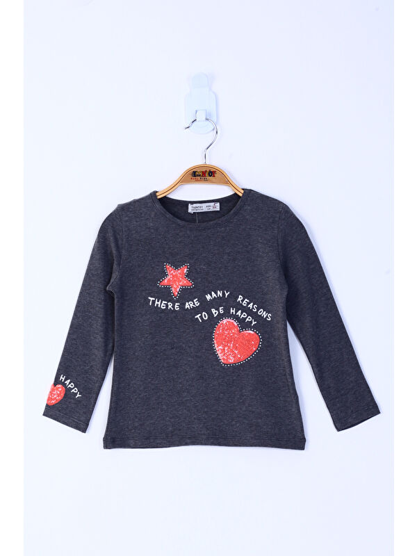 Toontoykids Kız Çocuk Pul İşlemeli Sweatshirt