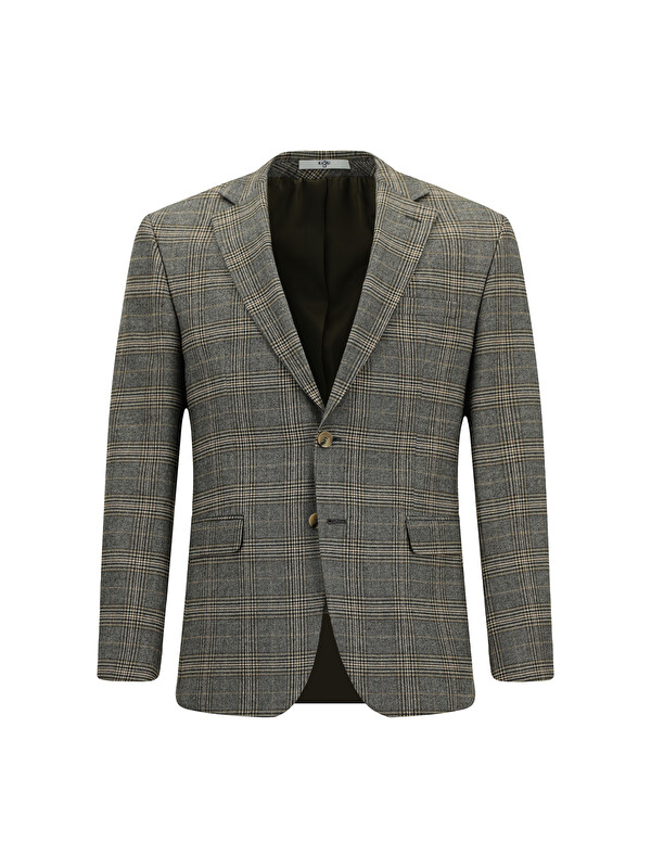 Kiğılı Klasik Ekose Blazer Ceket