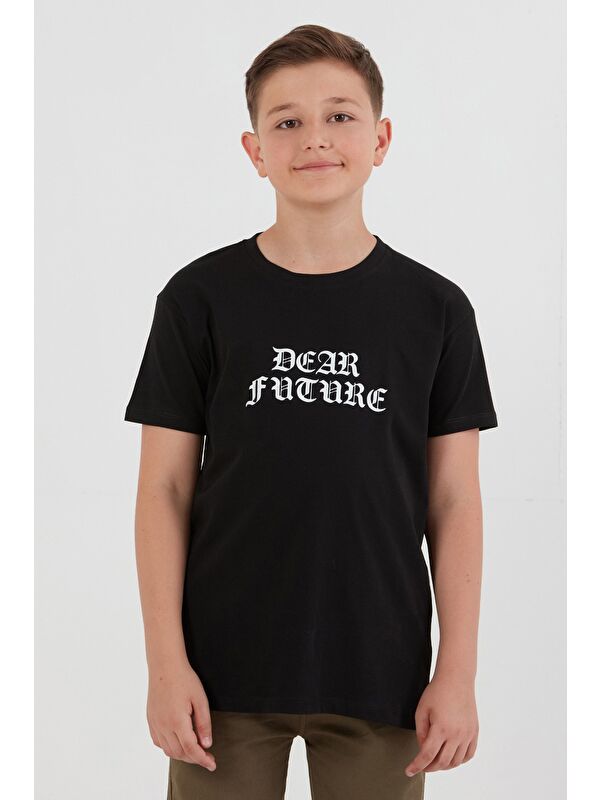 Fullamoda Dear Future Yazı Baskılı Erkek Çocuk Tişört