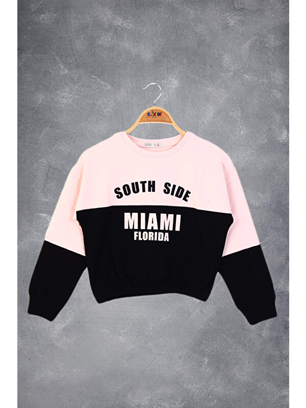 Toontoykids Kız Çocuk Mıamı Baskılı Sweatshirt