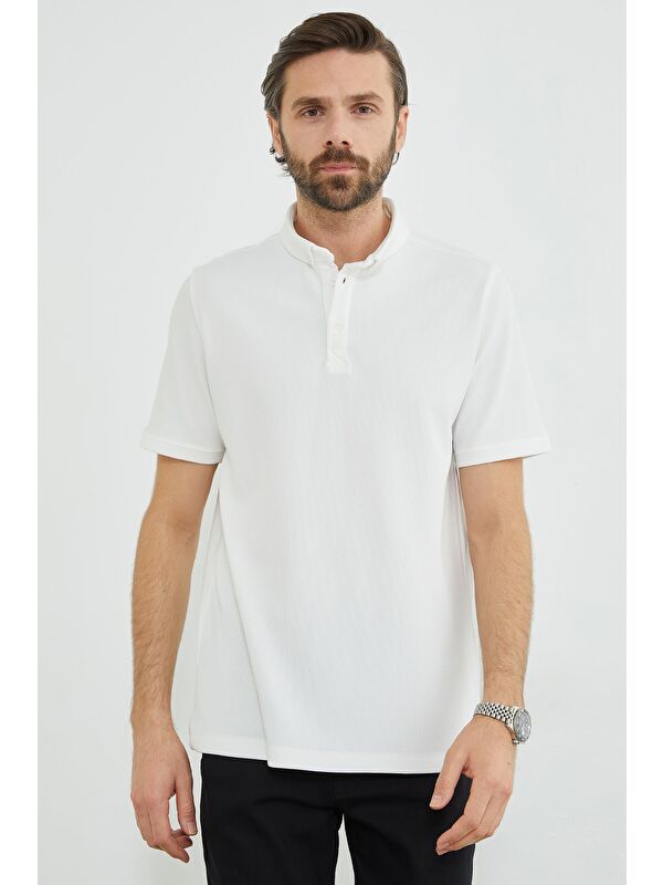Fullamoda Polo Yaka Ottoman Kumaş Regular Tişört