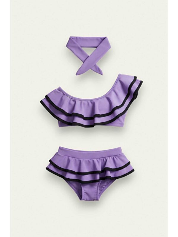 My Kids Wear Kız Çocuk Fırfırlı Ikili Bikini Takım