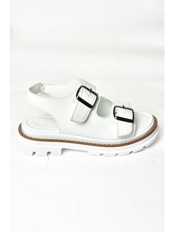 S9960791 Beyaz Kadın Sandalet - Görsel 2