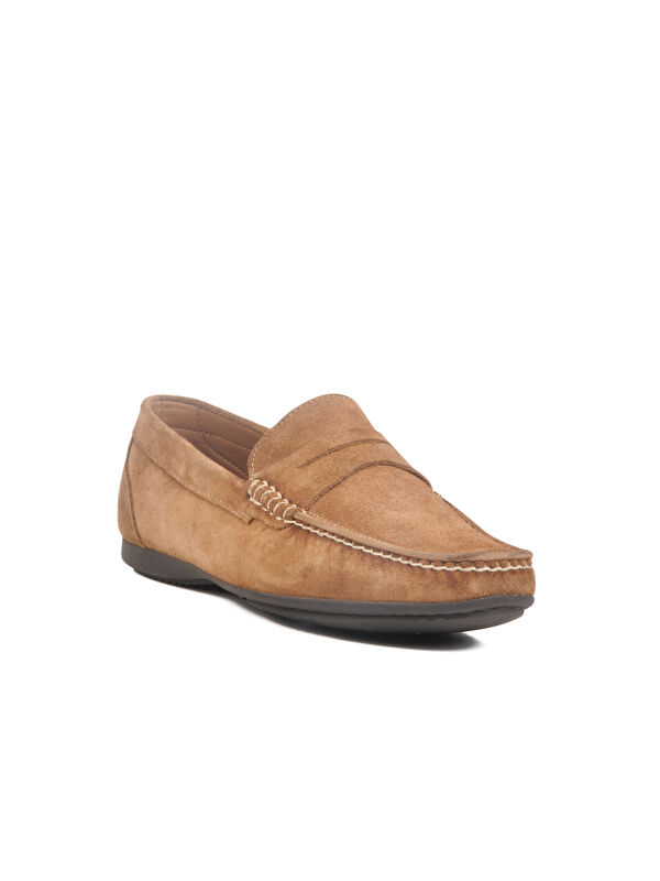 Kahve Süet Hakiki Deri Erkek Casual Ayakkabı Kazar M - Görsel 4