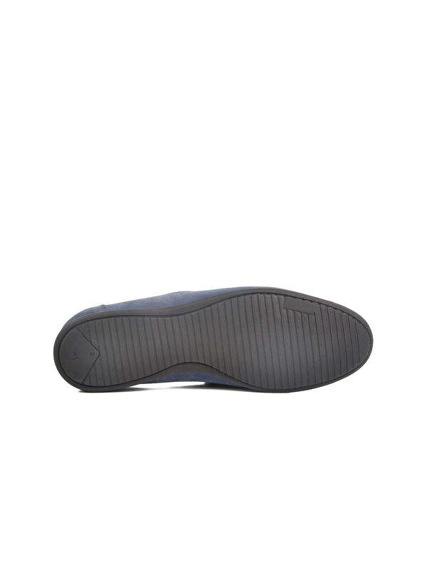 Mavi Süet Hakiki Deri Erkek Casual Ayakkabı Kazar M - Görsel 6