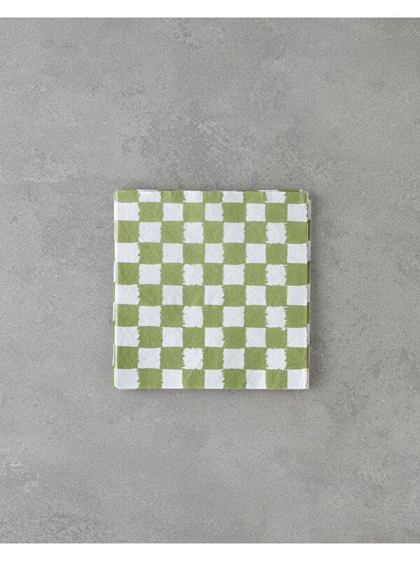 English Home Squarify Green Kağıt 20'li Kağıt Peçete 33x33 cm Yeşil