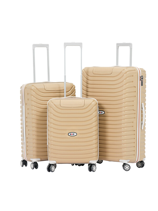 Keo Plus 3’lü Set Gold-Krem PP Valiz