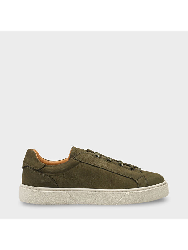 Capone Outfitters Efram Hakiki Deri Nubuk Gizli Bağcıklı Erkek Günlük Spor Ayakkabı Sneaker