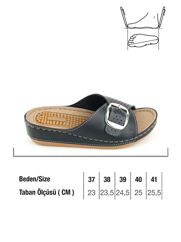 Kadın Yazlık Masaj Taban Tek Toka Ayarlanabilir Yüksek Topuk Günlük Terlik - Görsel 3