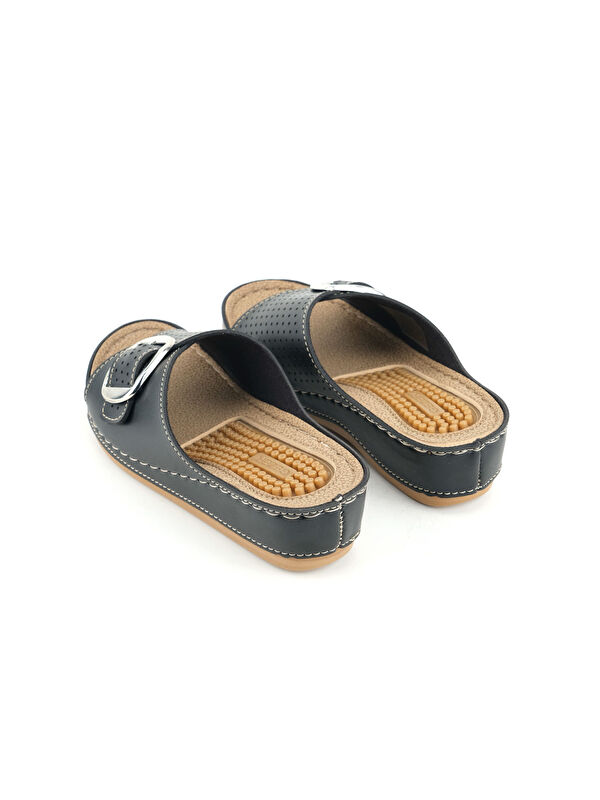 Kadın Yazlık Masaj Taban Tek Toka Ayarlanabilir Yüksek Topuk Günlük Terlik - Görsel 5