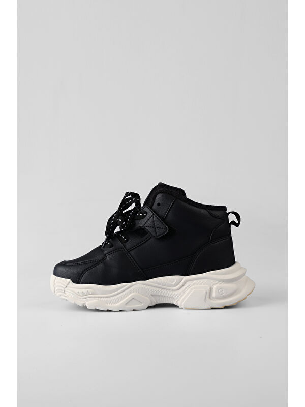 Milas Kürklü Unisex Okul Öncesi Siyah Bot - Görsel 6