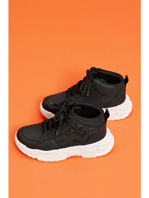 Milas Kürklü Unisex Çocuk Siyah Bot - Görsel 3