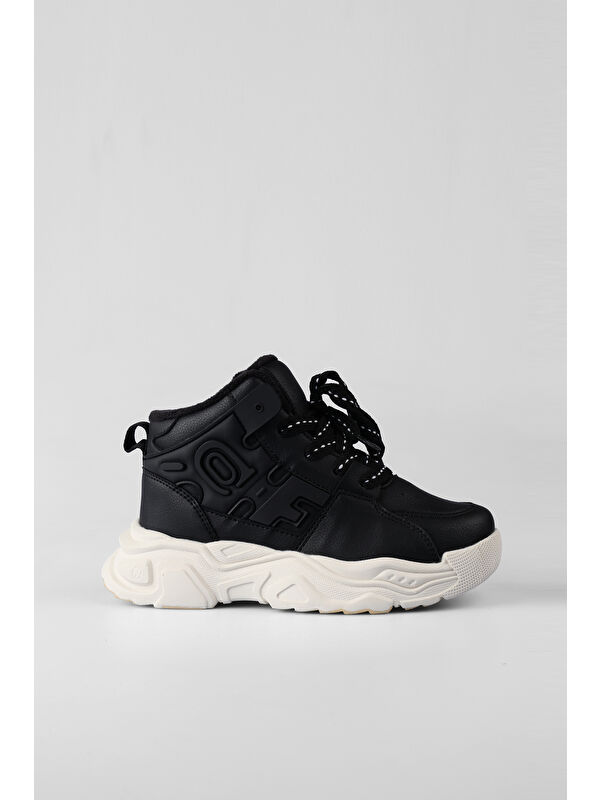 Milas Kürklü Unisex Çocuk Siyah Bot - Görsel 5