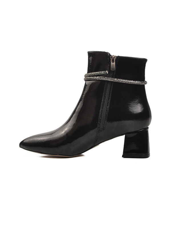 Siyah Rugan İçi Polarlı Kadın Topuklu Bot 267 - Görsel 3