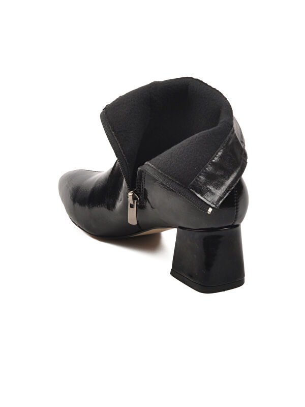 Siyah Rugan İçi Polarlı Kadın Topuklu Bot 267 - Görsel 5