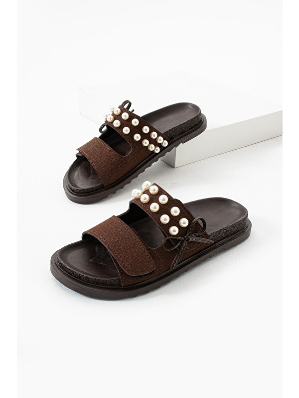DUXAL SHOES Leonora İnci Detaylı Kadın Terlik