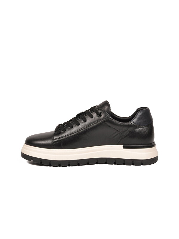 Voyager Siyah Hakiki Deri Hafızalı Taban Erkek Casual Ayakkabı Sneaker M387 M