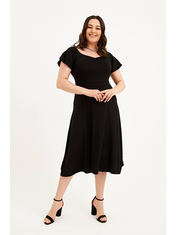Mylinemoda Damla Yaka Uzun Elbise