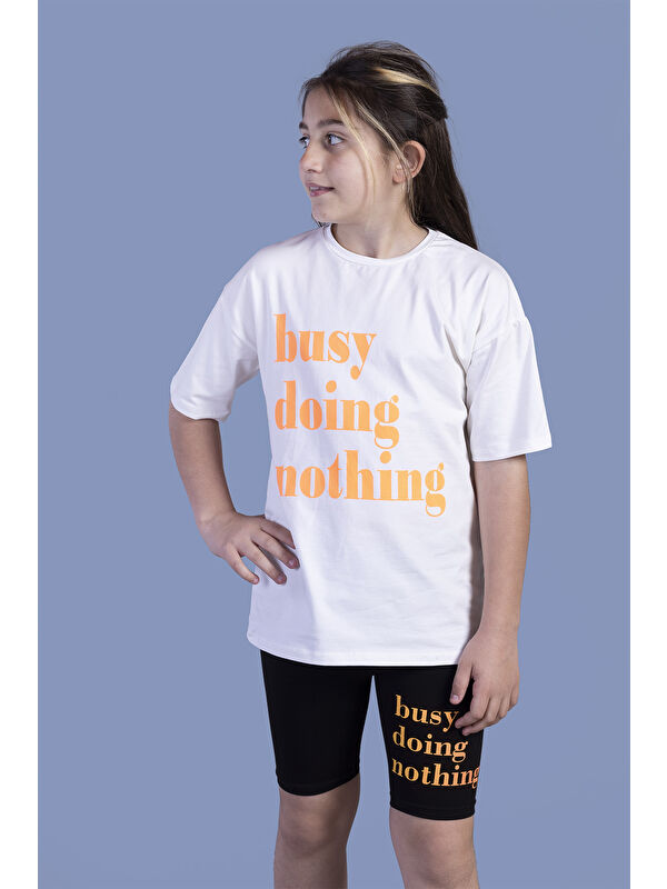 Toontoykids Kız Çocuk Neon Baskılı Taytlı Takım