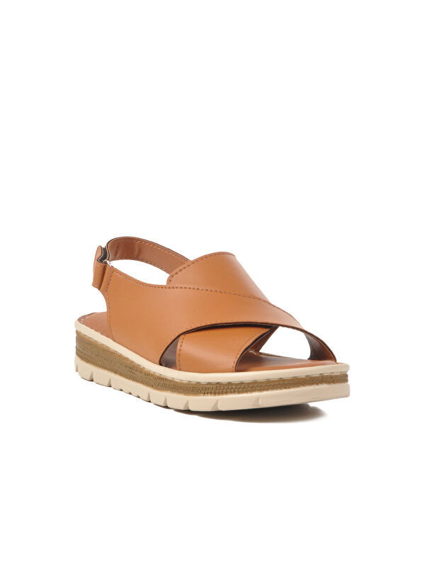 Taba Cırtlı Kadın Sandalet 492129 Z - Görsel 4