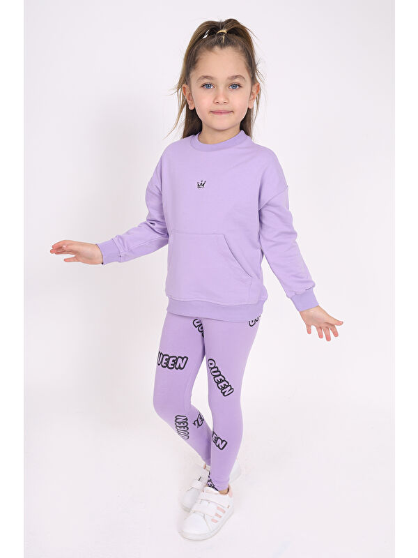 Toontoykids Kız Çocuk Nakışlı Taytlı Takım