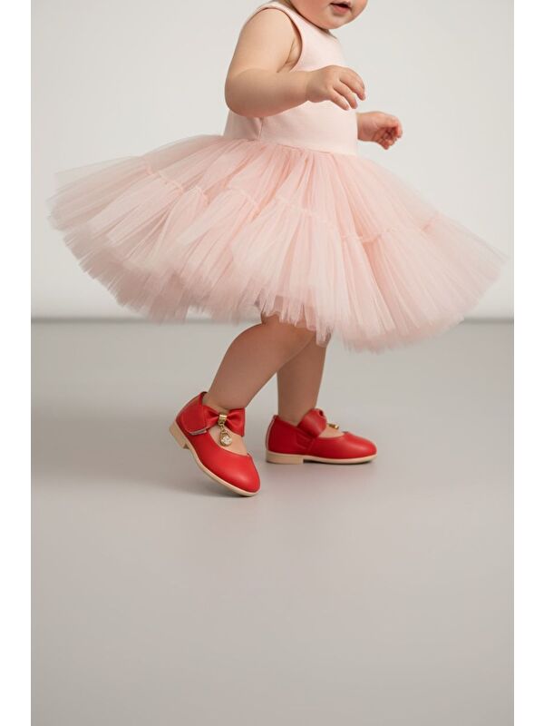 Gorkem Bebe Ayakkabi Beyaz Gorkem Bebe Ayakkabi Taşlı Kız Çocuk Babet