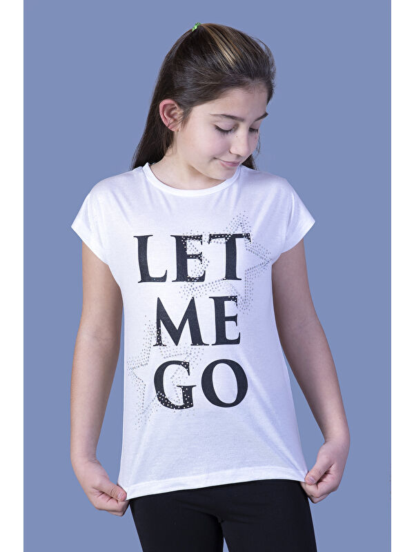 Toontoykids Kız Çocuk Let Me Go Baskılı Tişört