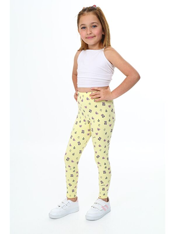 Toontoykids Kız Çocuk Baskılı Tayt
