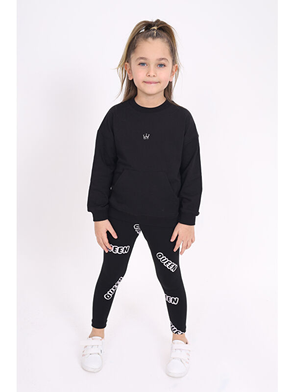 Toontoykids Kız Çocuk Nakışlı Taytlı Takım