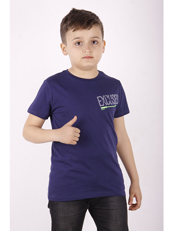 Toontoykids Erkek Çocuk Excuses Baskılı Cepli Tişört