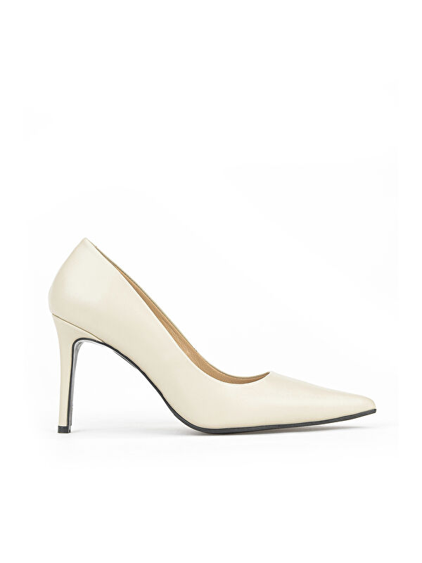 Ziya Ayakkabi Bej Ziya Ayakkabi Hakiki Kadın Deri Topuklu 1611059Z1425