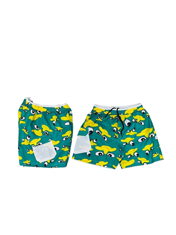 My Kids Wear Düz Erkek Cepli Deniz Şortu