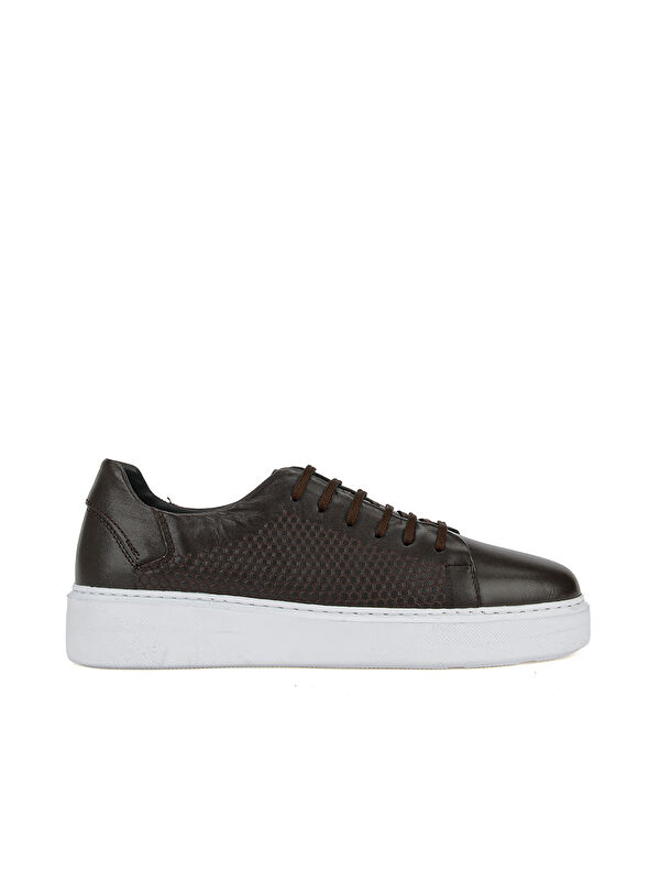 Ziya Ayakkabı Erkek Hakiki Deri Sneaker 161423Z515 Kahve