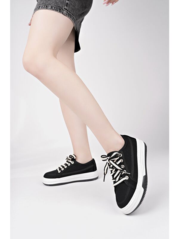 CARİNA Kalın Taban Bağcıklı Kadın Günlük Sneaker Spor Ayakkabı - Görsel 5