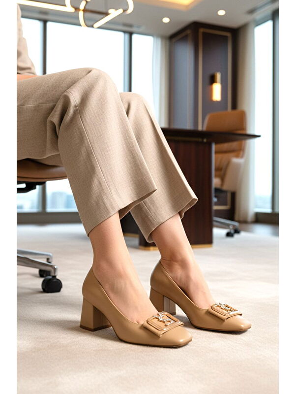 Ayakmod Bej Ayakmod Abiye Topuklu Kadın Ayakkabı 357209 Z