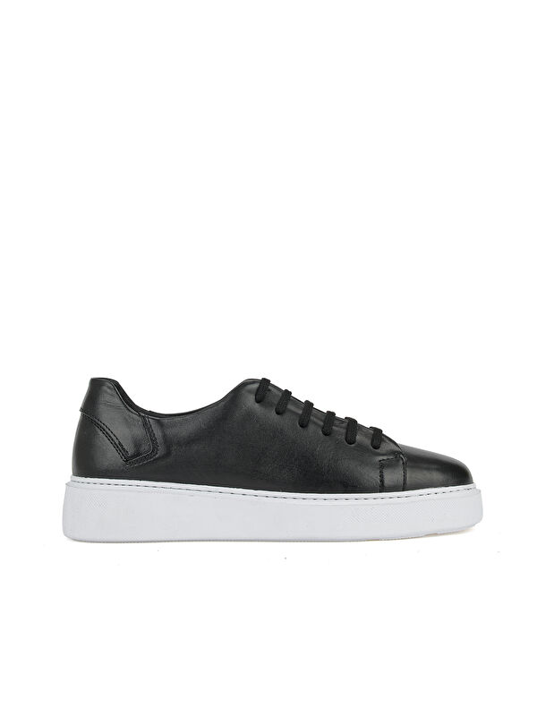 Ziya Ayakkabı Erkek Hakiki Deri Sneaker 161423Z514 Siyah