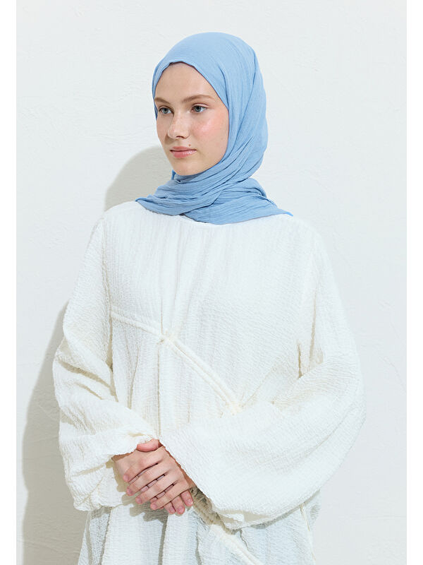 Fresh Scarfs Blueberry Cloud Frappe Pamuklu Keten Şal