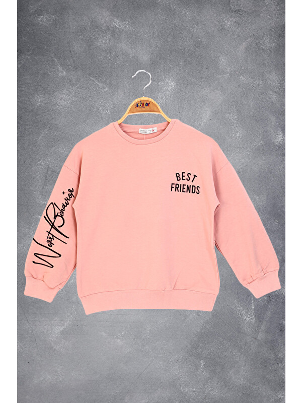 Toontoykids Kız Çocuk Best Frıends Baskılı Sweatshirt