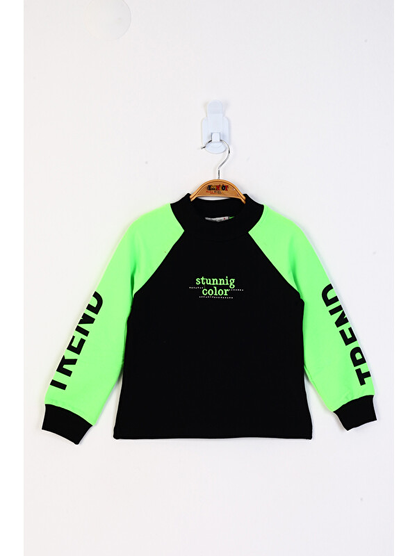 Toontoykids Kız Çocuk Stunnig Collar Baskılı Sweatshirt